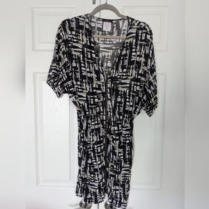 Mark, Black and White Zip-up Dress, Size Small